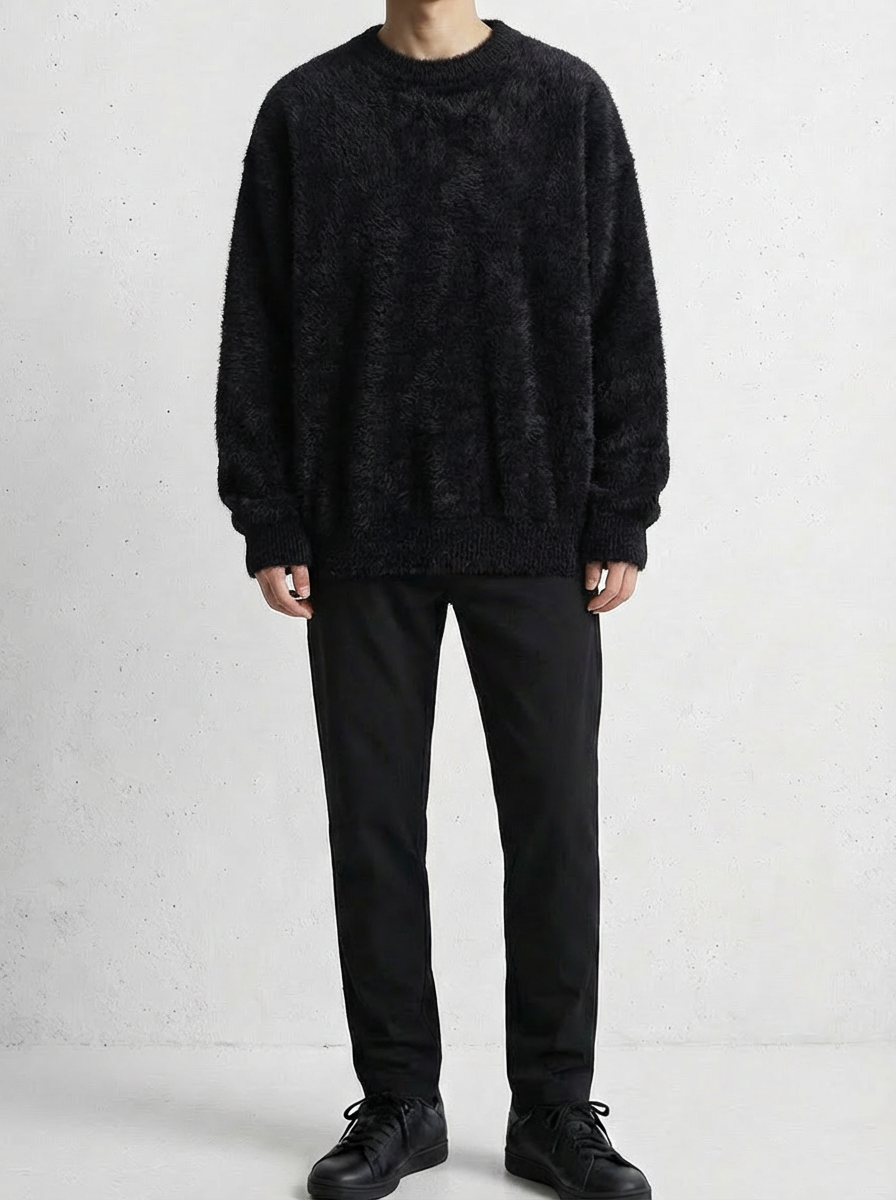 Soft Textured Relax Wool Touch Knit ｜BM-T-146