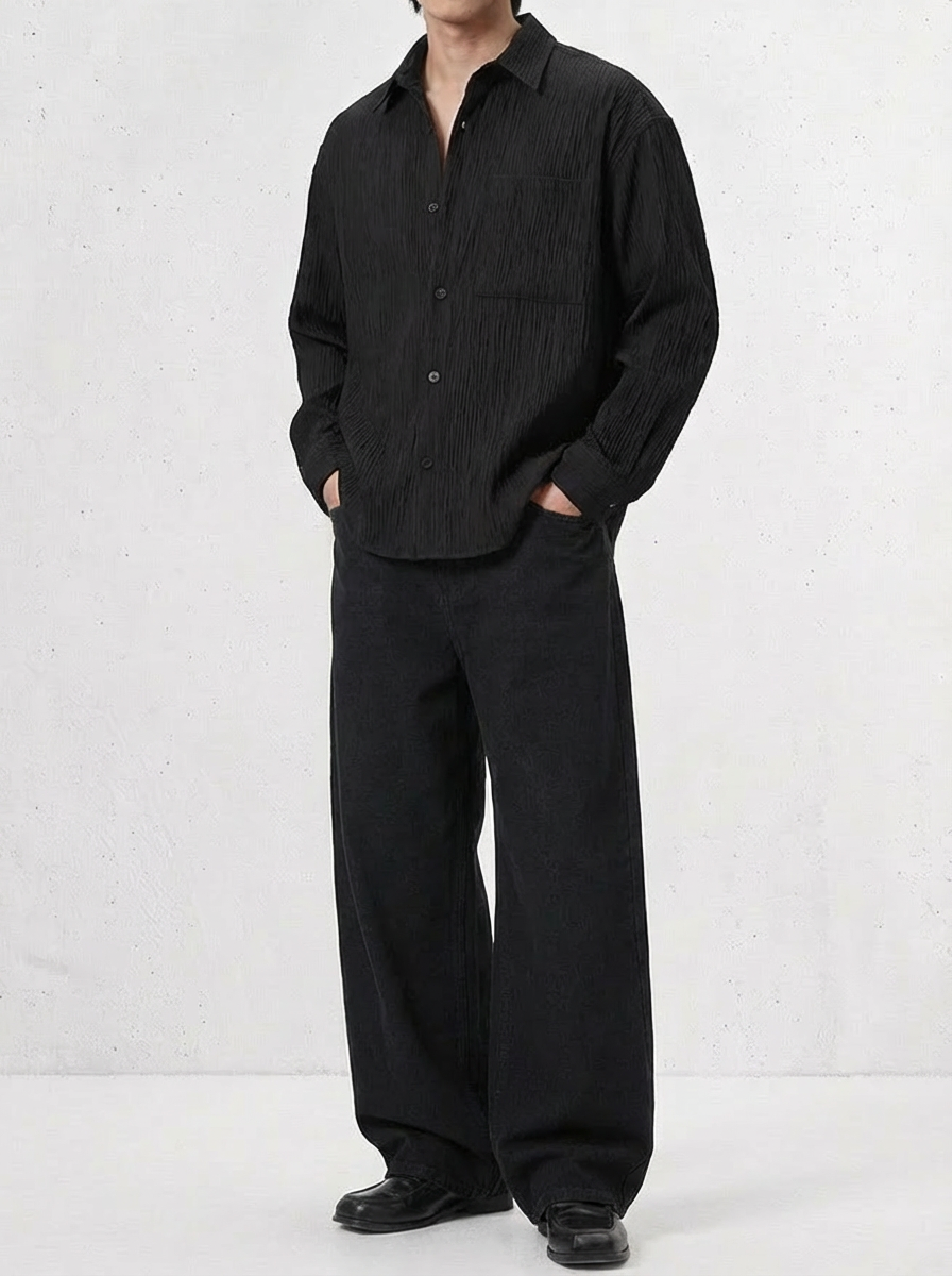 Black Denim Street Relaxed Fit Edition｜BM-B-128