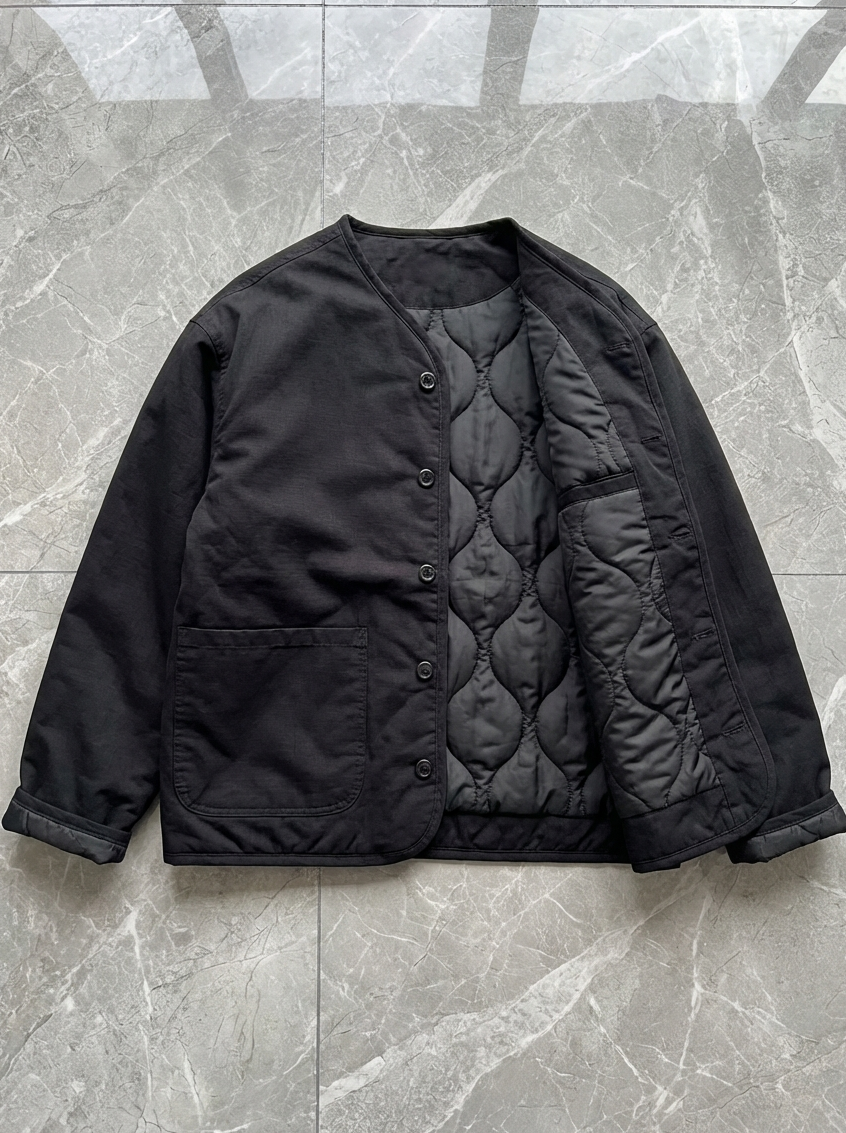 No-Collar Padded Minimal Jacket｜BM-O-139