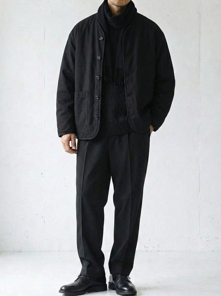 No-Collar Padded Minimal Jacket｜BM-O-139