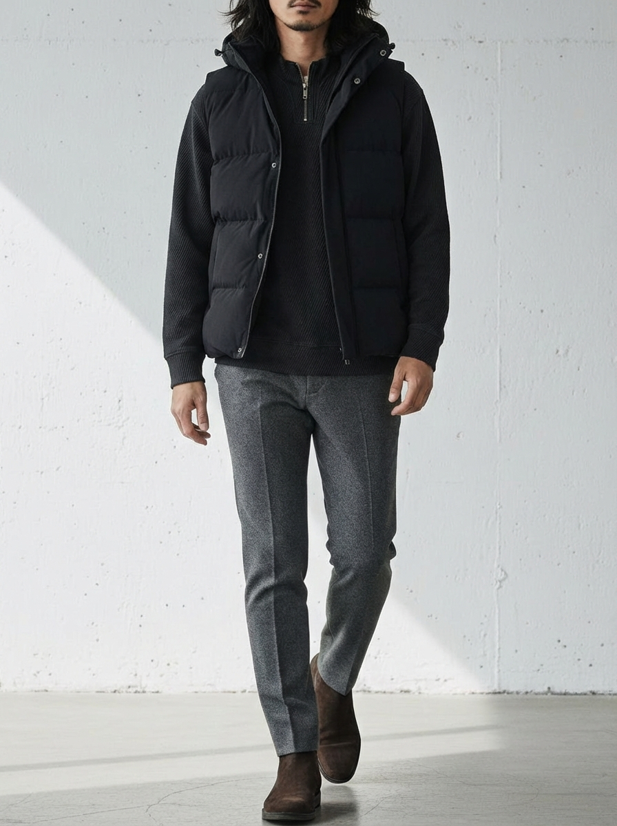 Light weight Hooded Down Vest｜BM-O-116