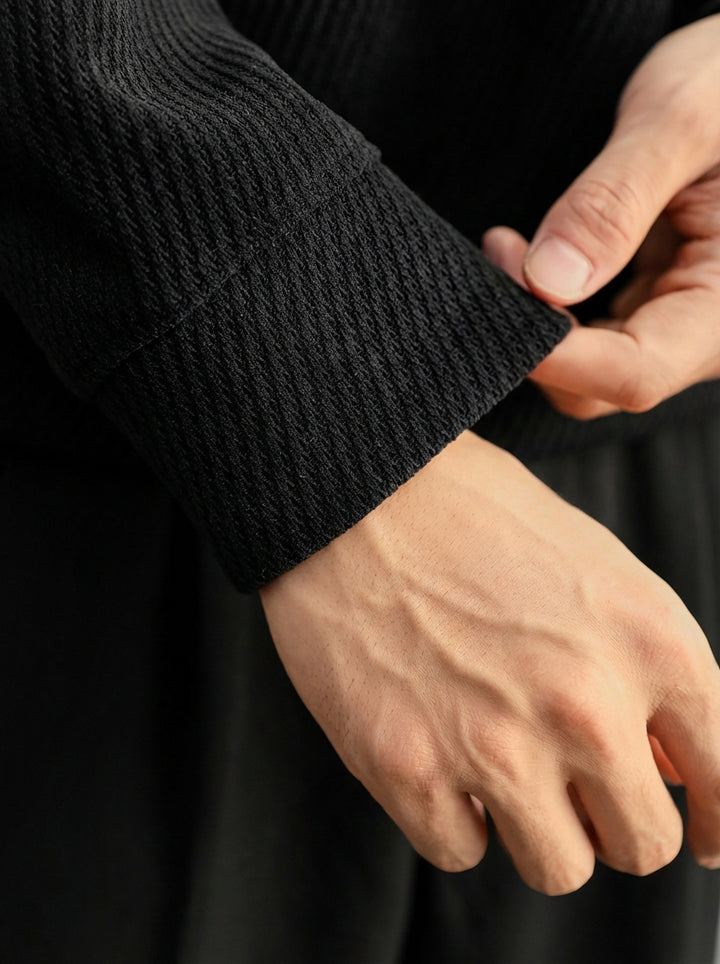 Twill Half-Zip Stand Collar Sweatshirt 550g ｜BM-T-147