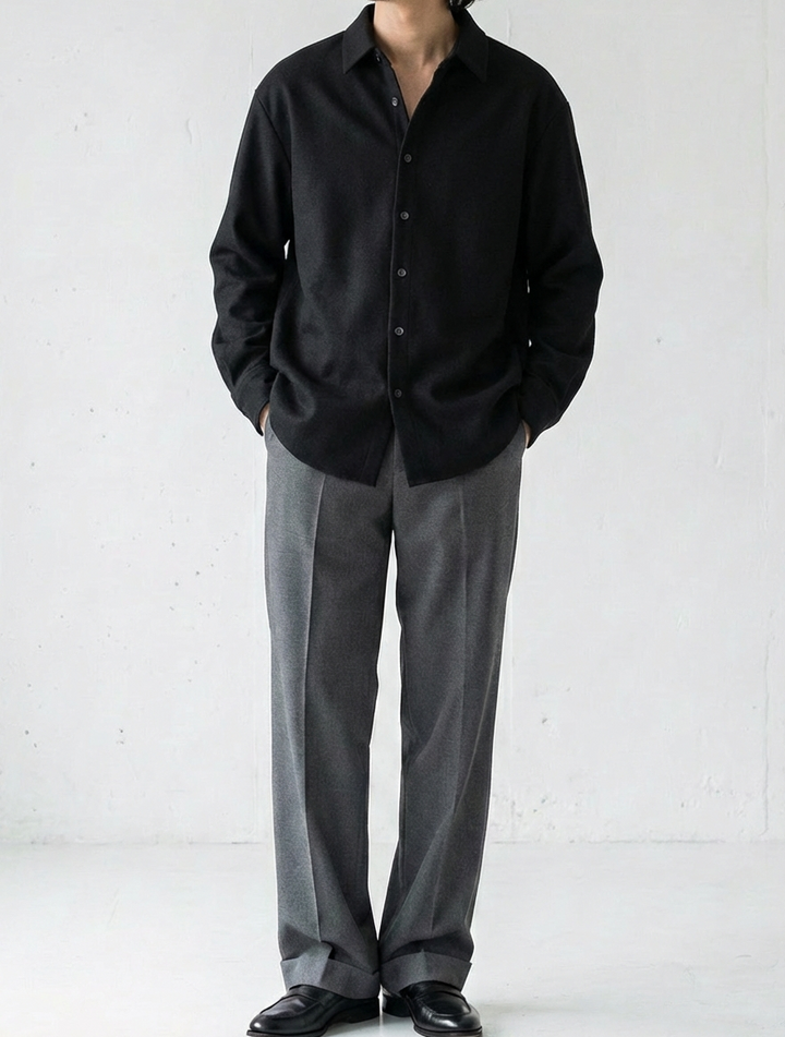 Nubuck Shirt Jacket Soft Warm Texture｜BM-T-148