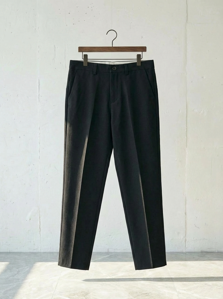 Solid Tapered Ankle British Slim Pants｜BM-B-131