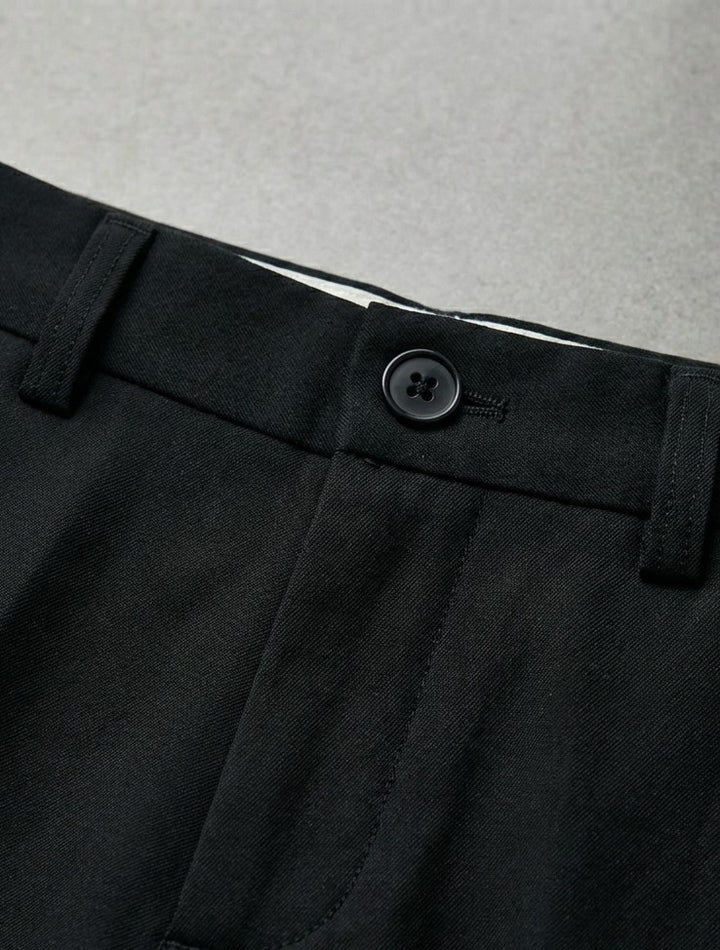 Solid Tapered Ankle British Slim Pants｜BM-B-131