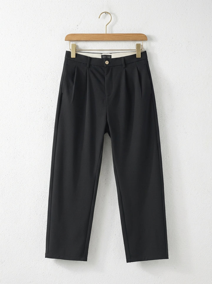 Refined Twill Texture Straight Pants｜BM-B-133