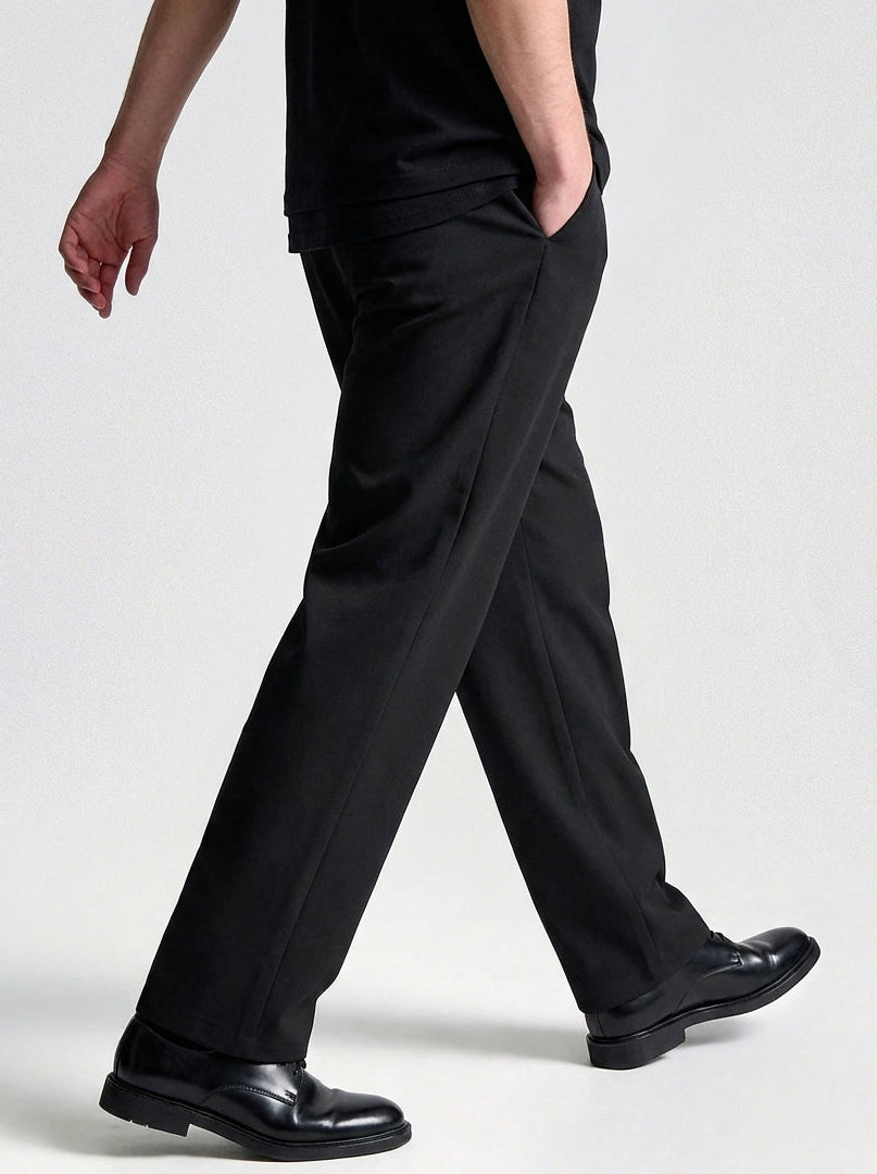 Refined Twill Texture Straight Pants｜BM-B-133