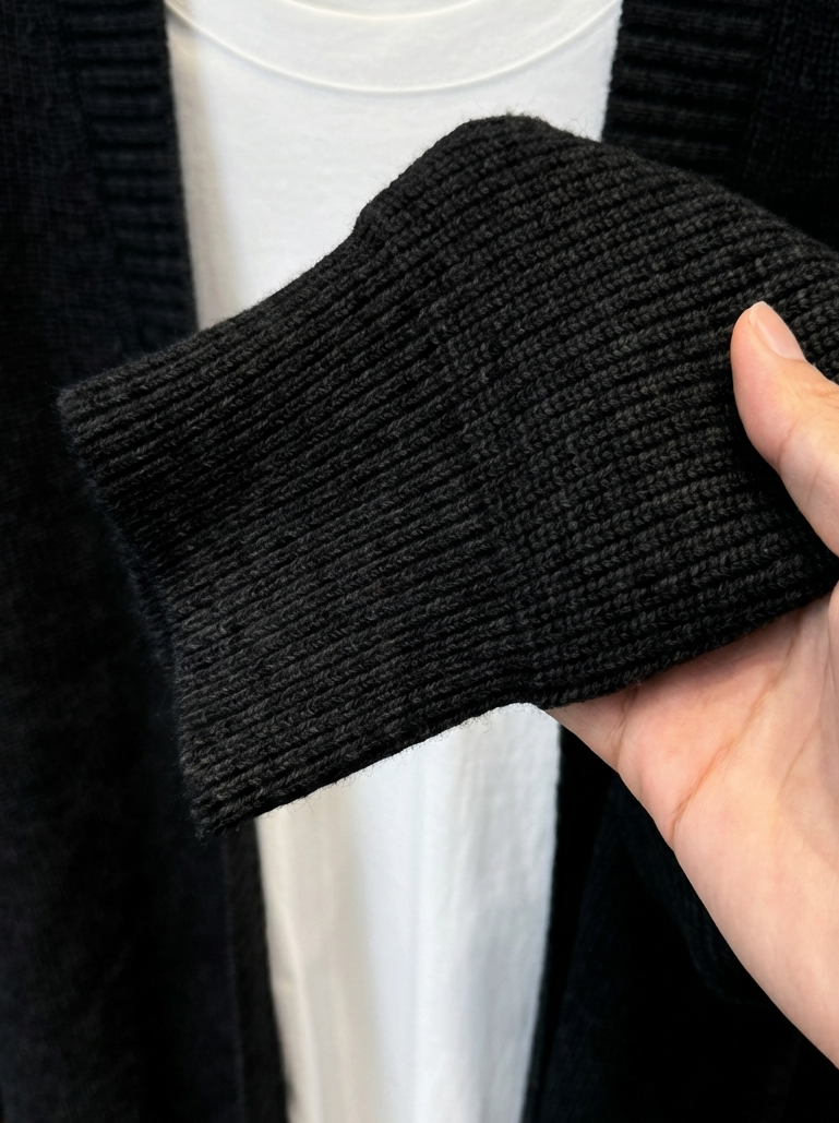 Buttonless V-Neck Knit Open Cardigan｜BM-T-154