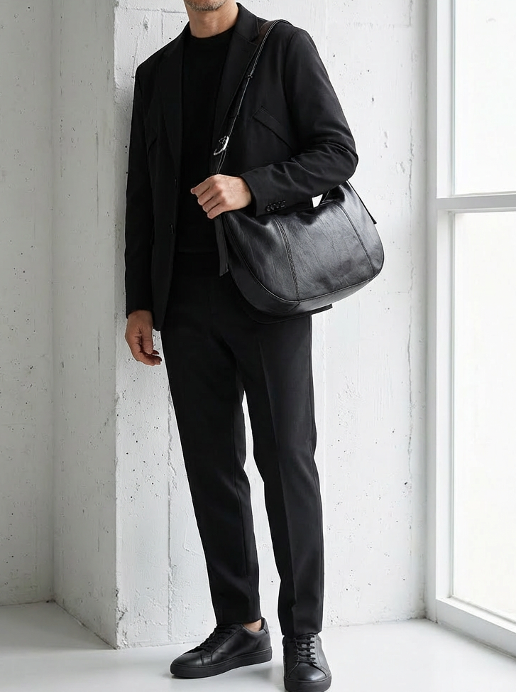 Modern Half-Moon Black Shoulder｜BM-OT-16