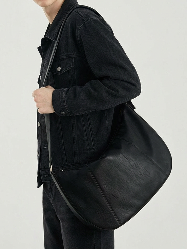 Modern Half-Moon Black Shoulder｜BM-OT-16