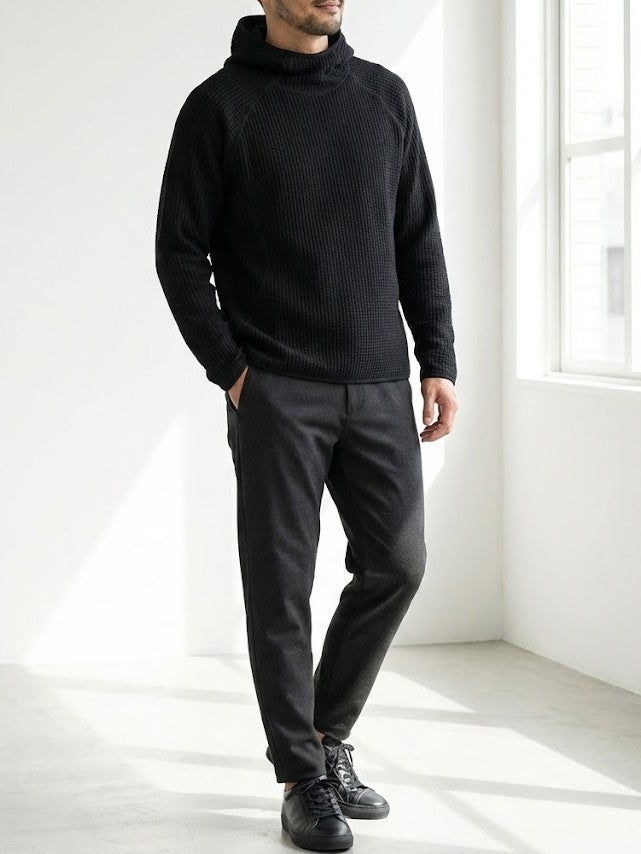 Ultra-Light Thermal Black Pullover｜BM-T-157